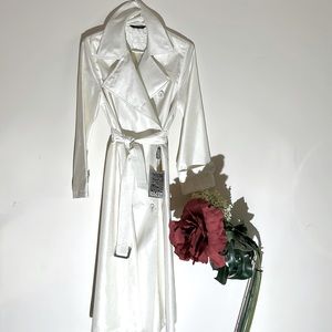 Long White Raincoat